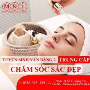 tuyển sinh văn bằng 2 trung cấp chăm sóc sắc đẹp