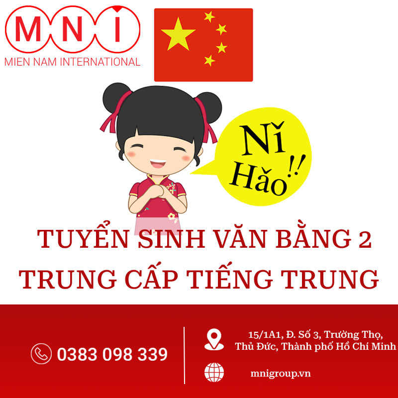 tuyển sinh văn bằng 2 trung cấp tiếng trung